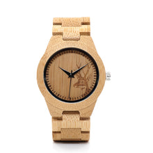 Stylish Deer Bamboo Wrist Watch