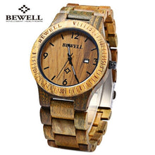 Waterproof Wooden Watch with Date Display