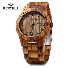 Waterproof Wooden Watch with Date Display