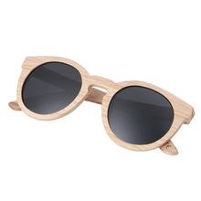 Casual Round Frame Wooden Sunglasses