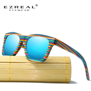 Polarized Rainbow Wooden Sunglasses