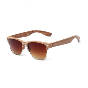 Classic Polarised Mirror Wooden Sunglasses