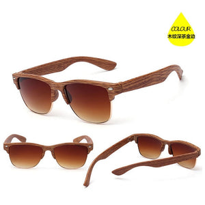 Classic Polarised Mirror Wooden Sunglasses