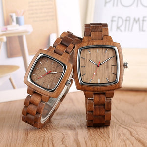 Unique Walnut Wooden Watch for Couple