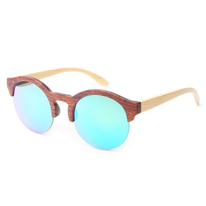 Fashionable Mirror Wooden Sunglasses