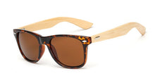 Clear Frame Wooden Sunglasses