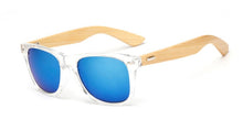 Clear Frame Wooden Sunglasses