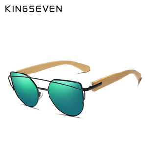 Stylish Cat Eye Wood Bamboo Sunglasses