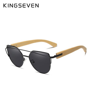 Stylish Cat Eye Wood Bamboo Sunglasses