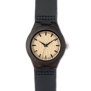 Classy Black Ebony Wooden Watch