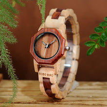 27mm Fashionable Women Wood Wristwatches with Wooden Band