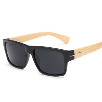 Vintage Retro Black Handmade Bamboo Wood Sunglasses